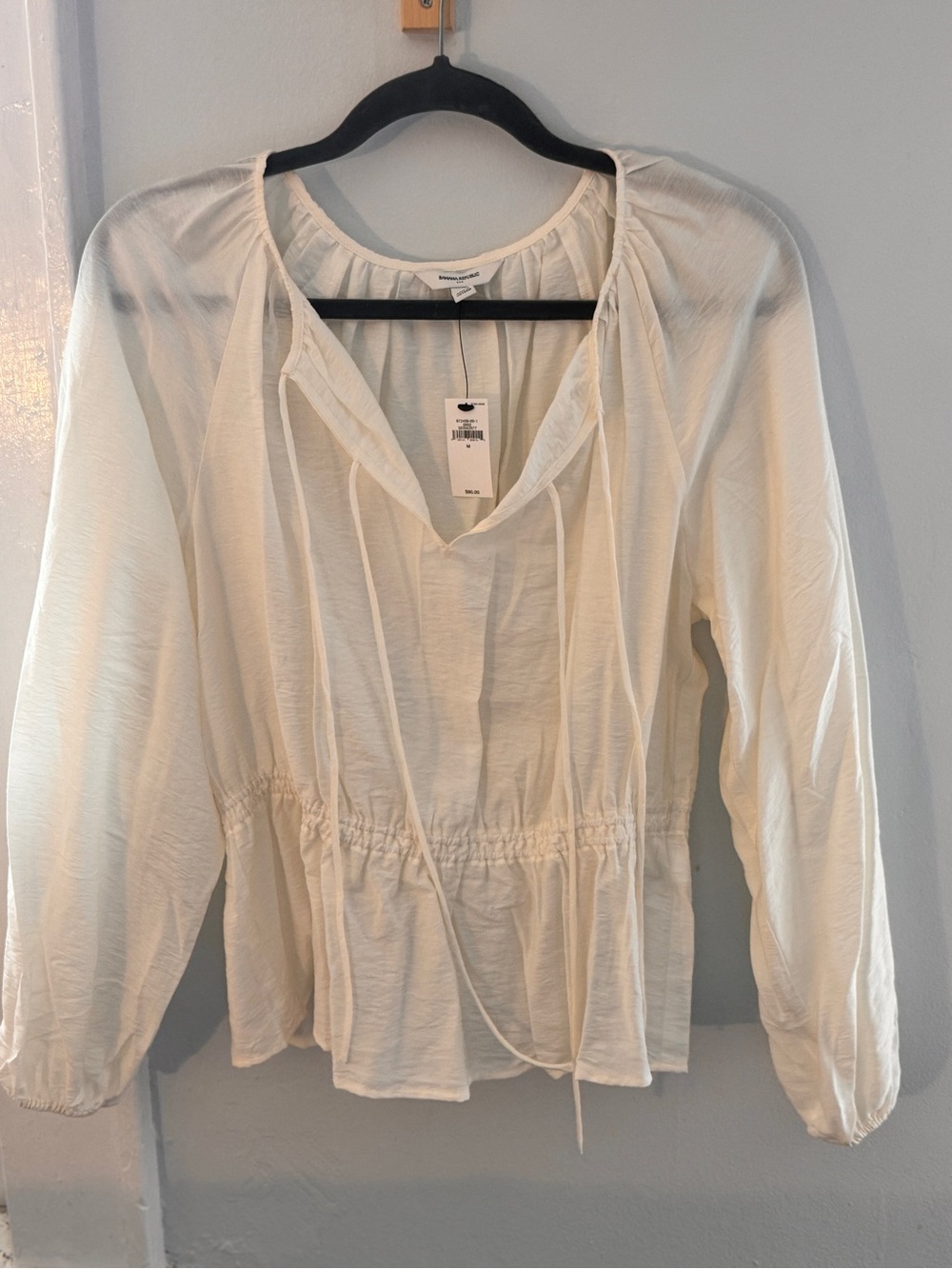 Banana Republic Factory tie front top NWT